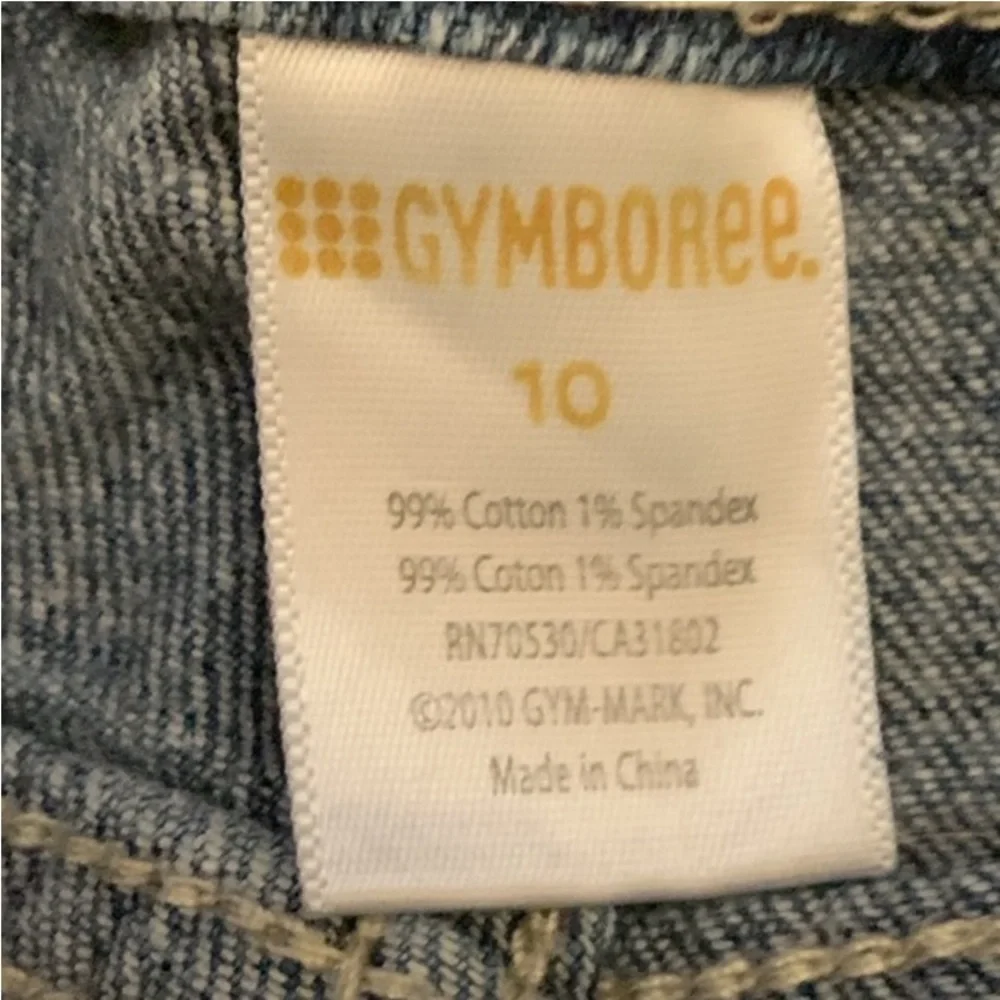 Gymboree Heart Pocket Blue Jeans Size 10 Adjustable Waist
